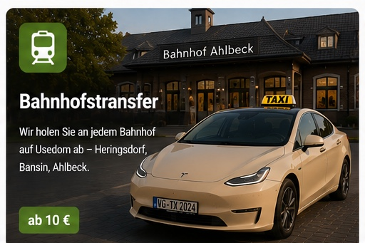 Bahnhofstransfer Usedom